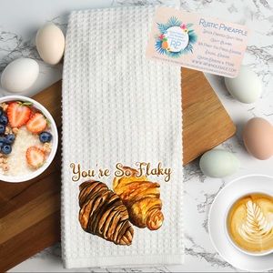 You’re So Flakey Croissant Waffle Weave Towel